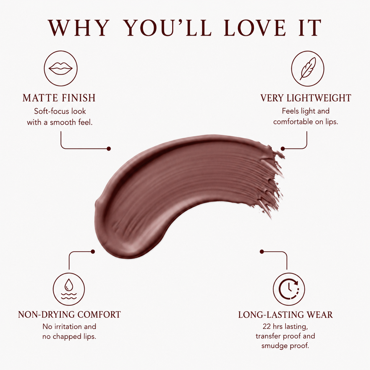VIIMPII Velvet Cocoa — Swatch Infographic