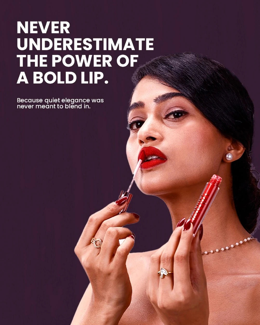 Never underestimate the power of a bold lip